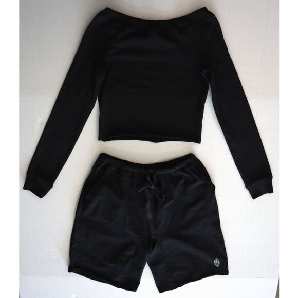 Free People Movement OB2191310 Women's Sz XS Black Hot Shot Easy 2 Piece Set - Picture 1 of 12